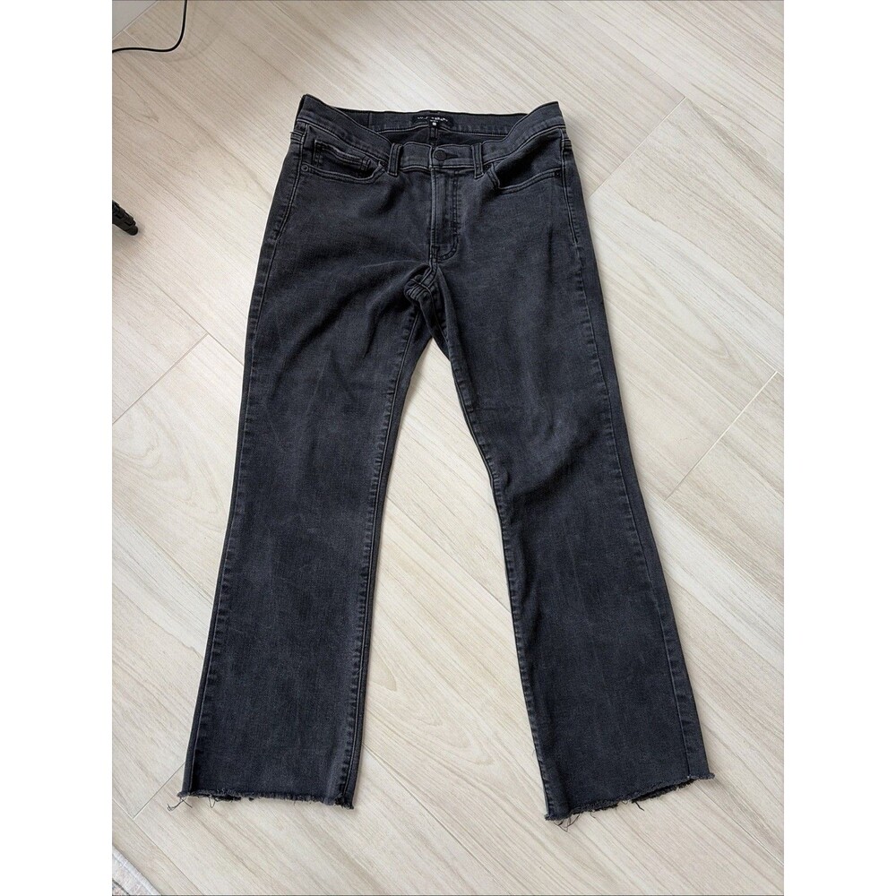 Lucky Brand Original Straight Jeans Womens Faded Black Gray Denim Mid Rise 10/R